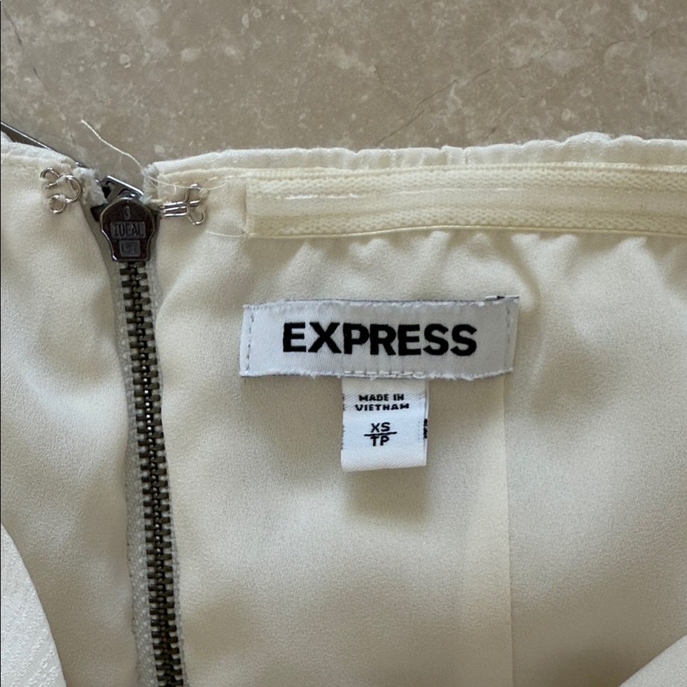 Express Cream One-Shoulder Top - Picture 3 of 3